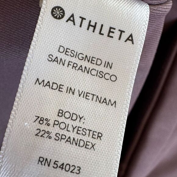 Athleta High Rise Chaturanga Shine Tight Mauve Purple #869055 Womens Size M - Picture 9 of 10